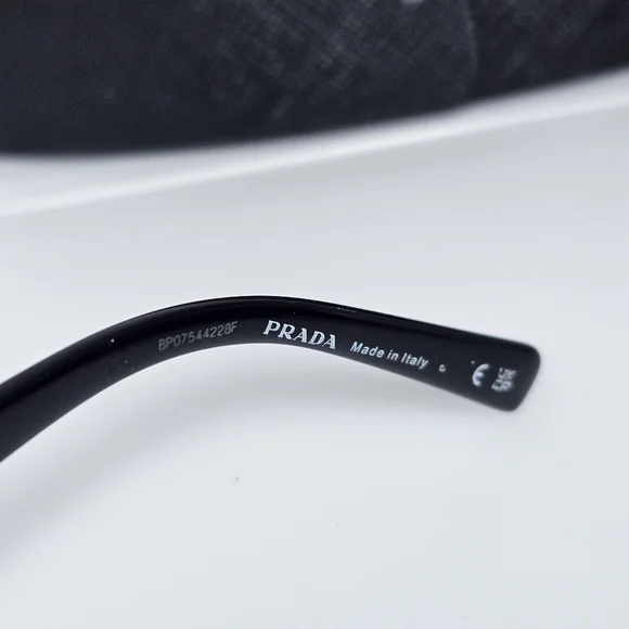 Prada Black Eyeglasses RX VPR 15Y 1AB 101 - Picture 5 of 11